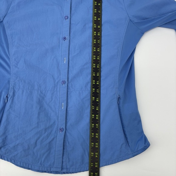 Kuhl Women's Blue Long Sleeve Shirt Button Up Roll Cuff Hiking Size Medium - Picture 5 of 8
